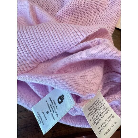 💜✨ NWT Spiritual Gangster On The Go Sweater Lavender Mesh Panel Size S Lilac - Picture 13 of 13